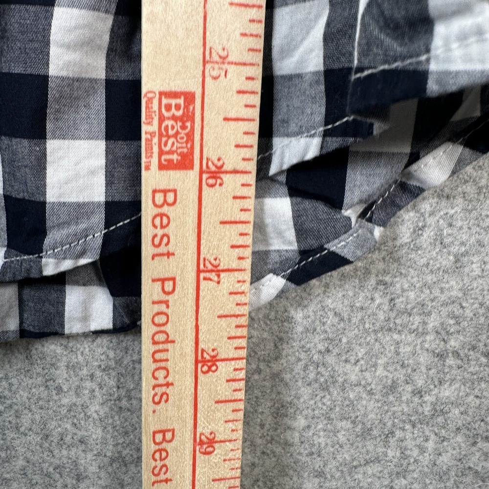 Old Navy Boys Medium Everyday Shirt Checkered Long Sleeve Black White Button - Picture 9 of 10